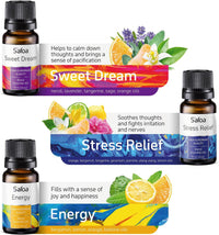 Top 6 Essential Oils Blends Set for Diffusers - Aromatherapy Oils Scents for Home & Office, Perfect for Tension Relief, Relaxation, Breath and Good Dreams Mood Boost Wellness Essential Oil Kit for SPA